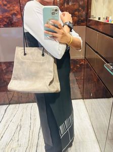 Button Closure Tote Bag