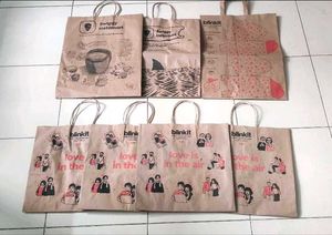6 Assorted Paper Shopping Bags Grocery bag