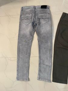 Men's Grey Jeans &amp; Olive Chinos