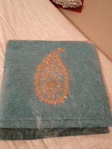 5 Teal Embroidered covers