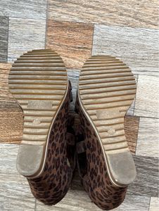 New Catwalk Brown Printed Strappy Heels