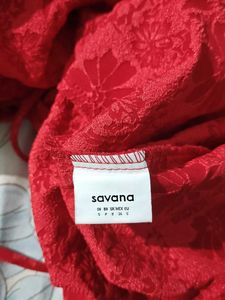 Chic Red Lace Dress