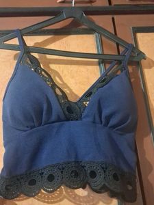 Stylish Blue Crochet Bralette
