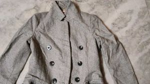 Gray Double-Breasted Coat