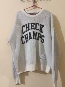 Check Champs Graphic Sweater