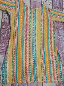 Vibrant Striped Cotton Kurta