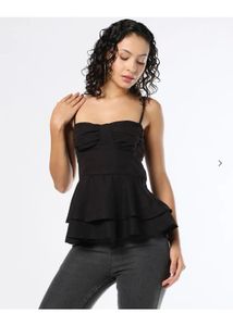 Chic Ruffled Spaghetti Strap Top
