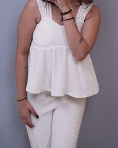 Cream Textured Co-ord Set