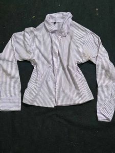 Striped Button-Up Shirt