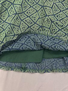Green short Flare Dress