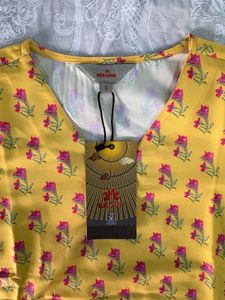 🌼Yellow Printed Kurta