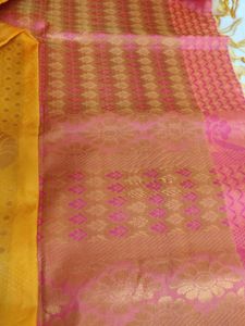 Beautiful Yellow Silk Saree