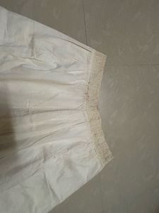 Cream Skirt | Embroidered Border