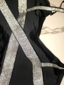 Sparkle Strap Black Crop Top