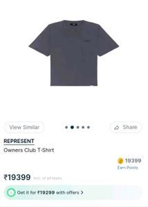 REPRESENT Men's Grey T-Shirt