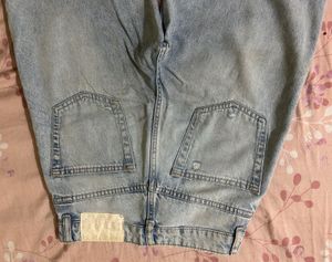 Light Wash Ripped Wide Leg Jeans