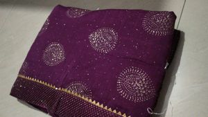 Saaree( Full Work On Saare)🔥✅.                                            Beautifully Full Worked Purple 💜 Saaree💓