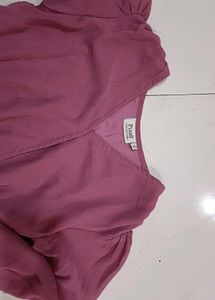 Chic Mauve Ruched Mini Dress