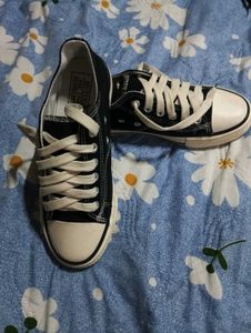 Classic Black Canvas Sneakers