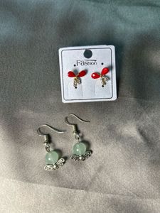 Cute Bow & Angel Drop Earrings