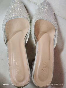 Sparkling Embellished Pointed Toe Mules