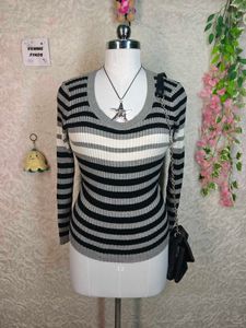 Striped Knit Top