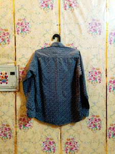 🇳🇿💫🎀Men's Blue Dotted Pattern Shirt