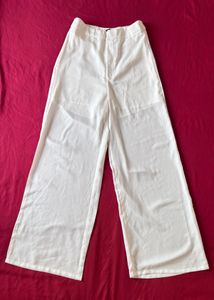 Shein White Wide Leg Pants