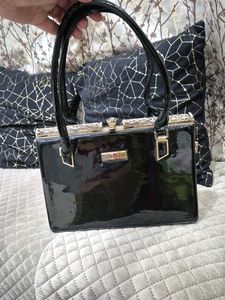 Vintage Silver Rose Handbag