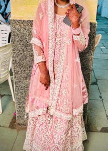 Elegant Pink Embroidered Anarkali