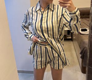 Hww Stripe Shirt &amp; Shorts Coord, New