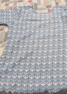 Blue Printed Kurta Set