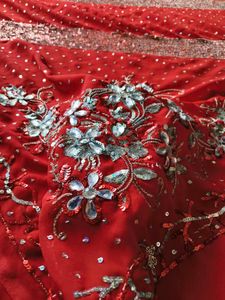 y2k Red heavy handwork Saree