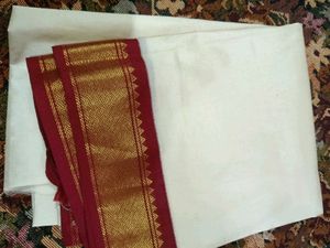 Pure silk saree with blouse piece