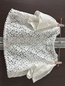 White Lace crop shrug