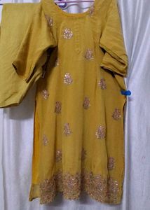 Yellow Embroidered Kurta Set
