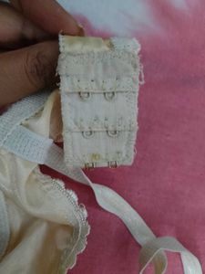 Elegant Cream Lace Trim Bra