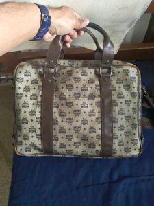 MCM briefcase/laptop bag with sling