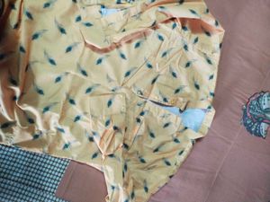 ❤️Yellow Feather Print Kurta ❤️