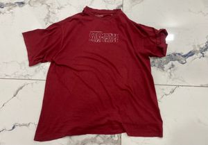 Maroon oversized Graphic T-Shirt