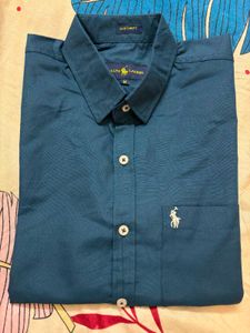 Men's Classic Blue Long Sleeve Shirt