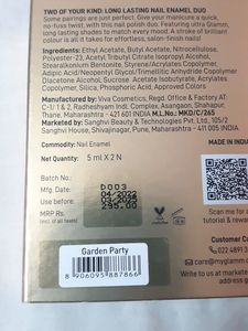 Myglamm Two Of Your Kind Long Lasting Nail Enamel Duo Garden Party