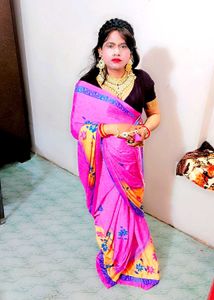 Beautiful Pink Saree with Blouse