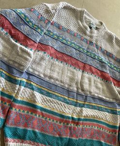 Vintage Geometric Print Sweater