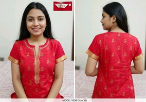 Brand New BIBA Festive Red Short Kurti