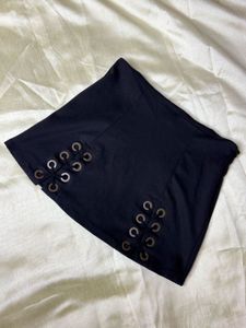 Pencil Skirt with Metal Eyelets