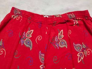 Red Printed Palazzo Pants