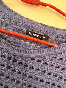 Stylish Blue Cropped crochet top