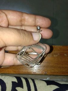 Steel Earrings Geometrical Shape,  New