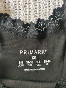 Primark Black Lace Trim Camisole Tank Top